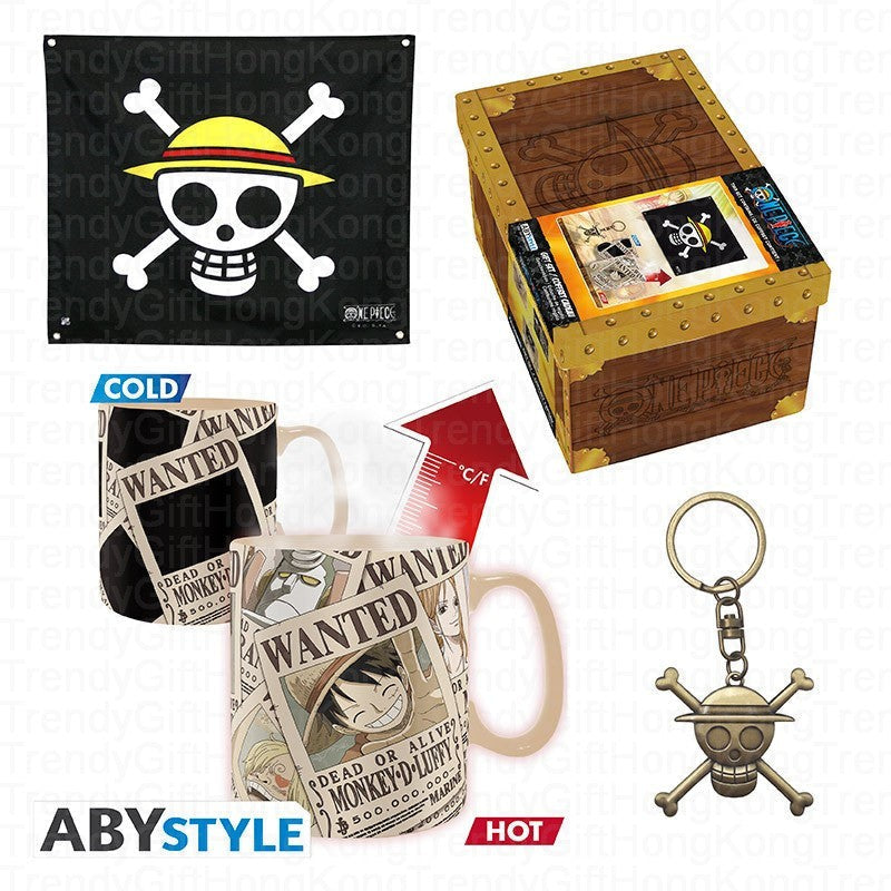 ONE PIECE Premium Gift Pack - Flag, 3D Keychain, Heatchange Mug trendygifthk