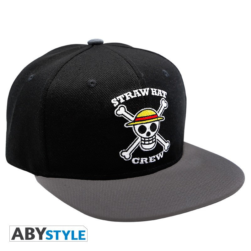 ONE PIECE: Sleek Snapback Cap | Skull Design | Black & Grey | Straw Hat Crew's Choice trendygifthk Main image