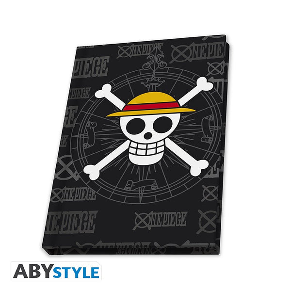 One Piece Skull 禮品套裝，玻璃杯、金屬襟章及 A6 筆記本