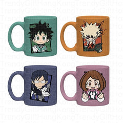 Official My Hero Academia Espresso Mug Set - Chibi Character Designs - Set of 4 Collectible Mug trendygifthk