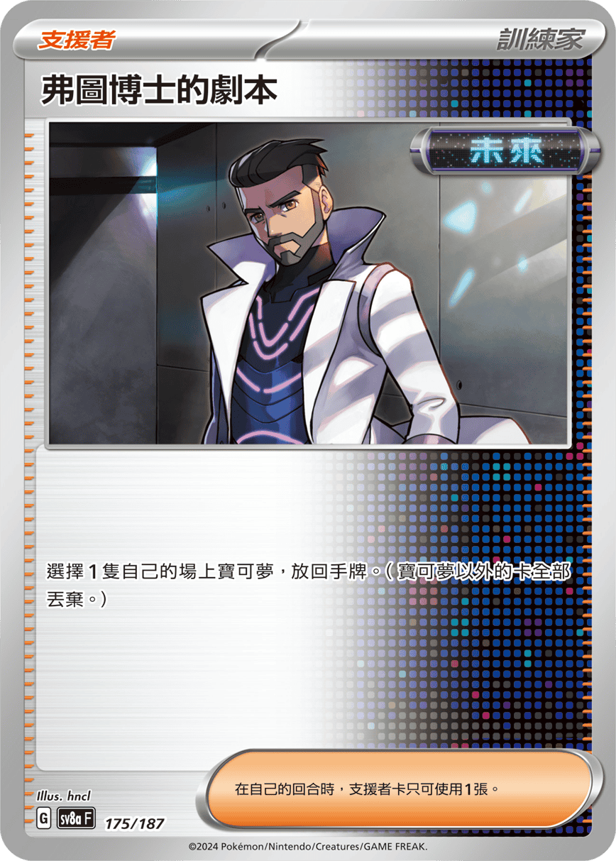 Pokemon TCG Card sv8a Terastal Festival ex Traditional Chinese Card SV8aF 175/187 弗圖博士的劇本 trendygifthk