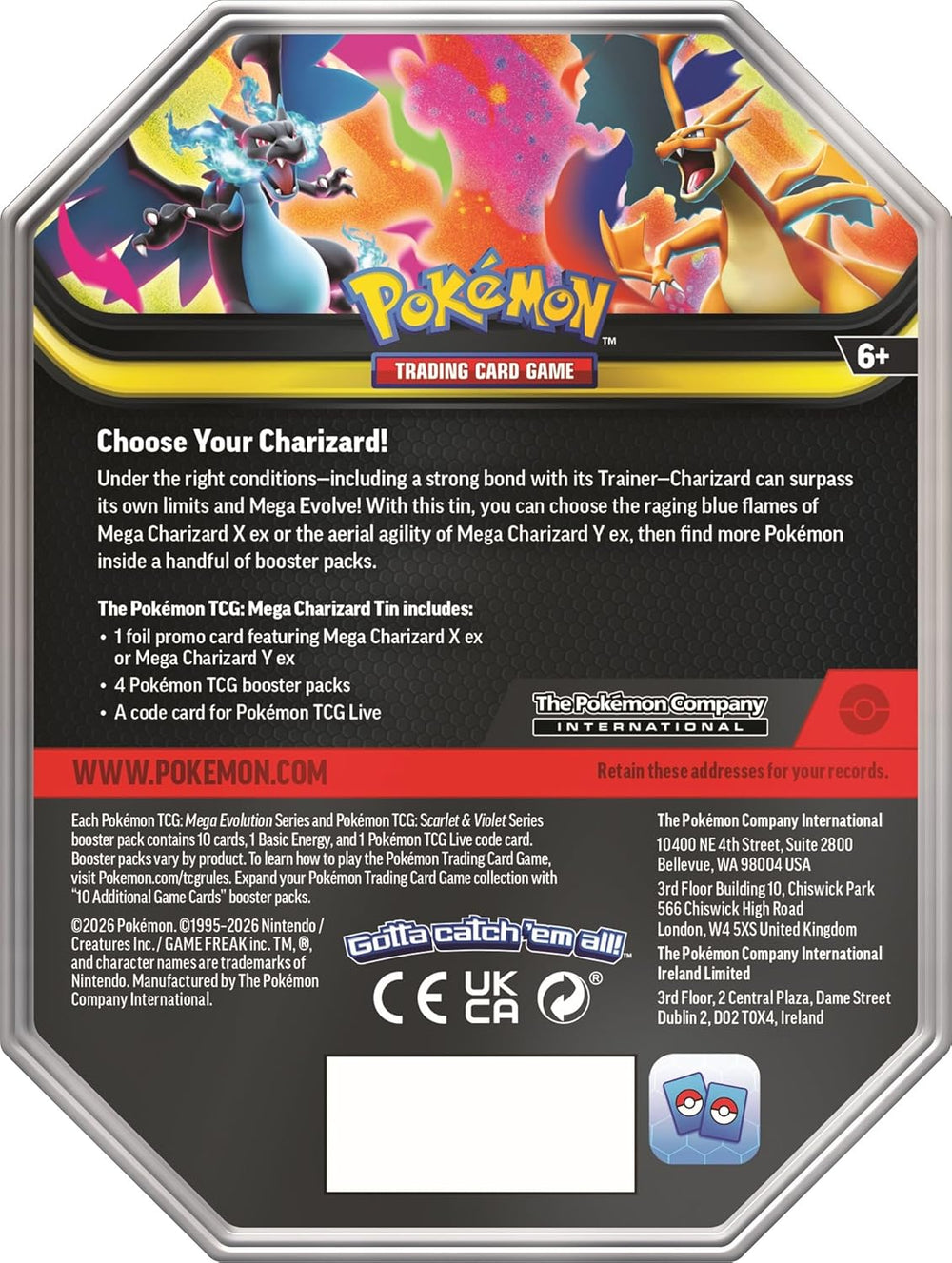 Pokemon TCG Mega Charizard Tin trendygifthk