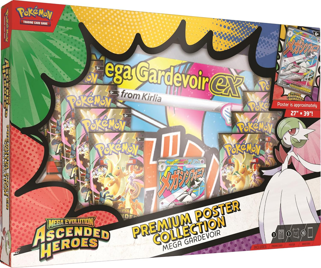 Pokémon TCG Ascended Heroes Premium Poster Collection featuring Mega Gardevoir ex