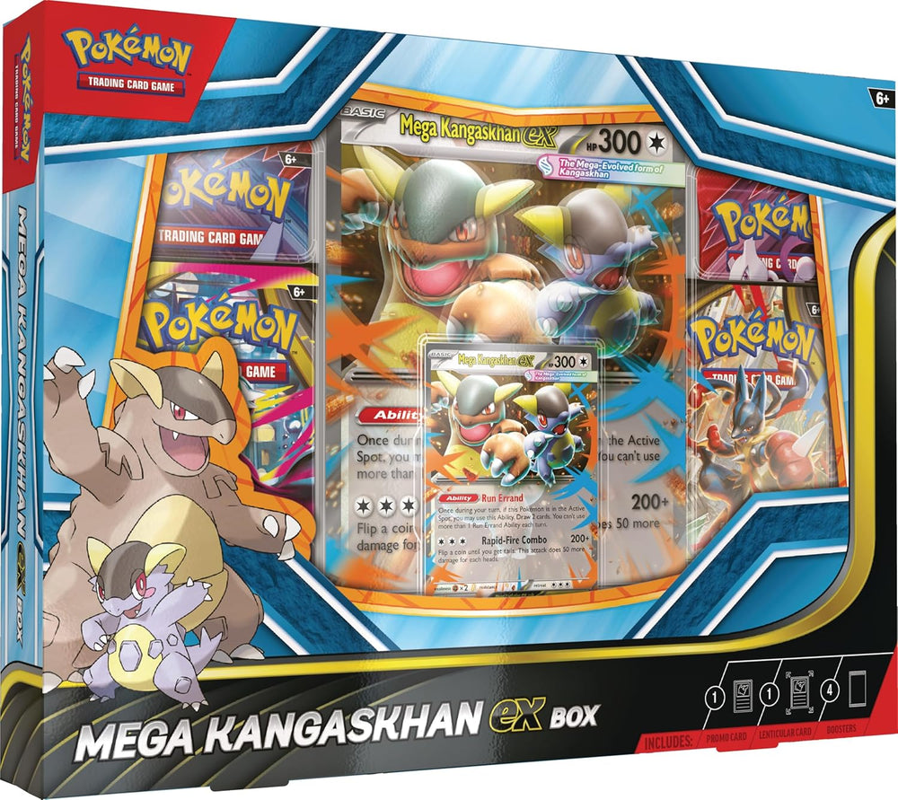 Pokémon TCG Mega Kangaskhan ex Box with 4 Booster Packs trendygifthk