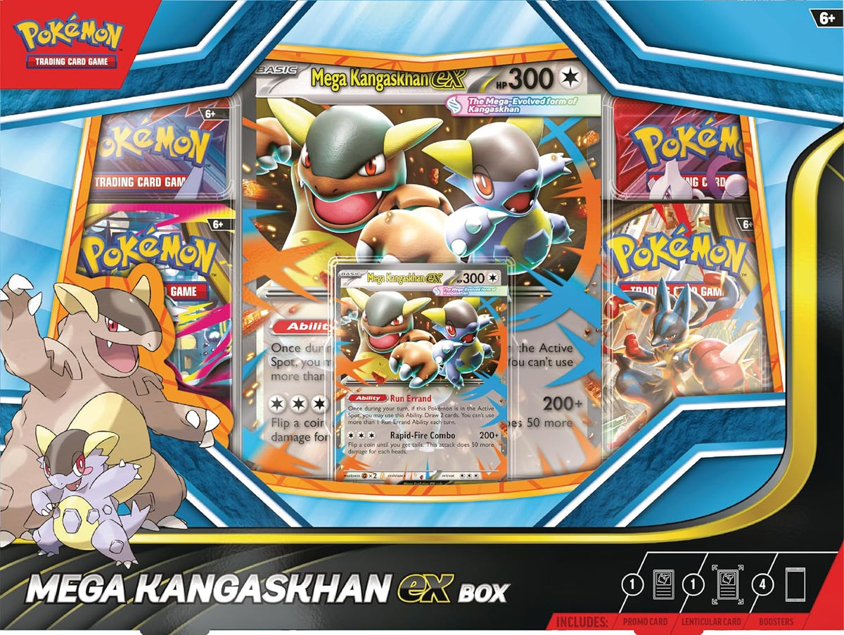 Pokémon TCG Mega Kangaskhan ex Box with 4 Booster Packs trendygifthk