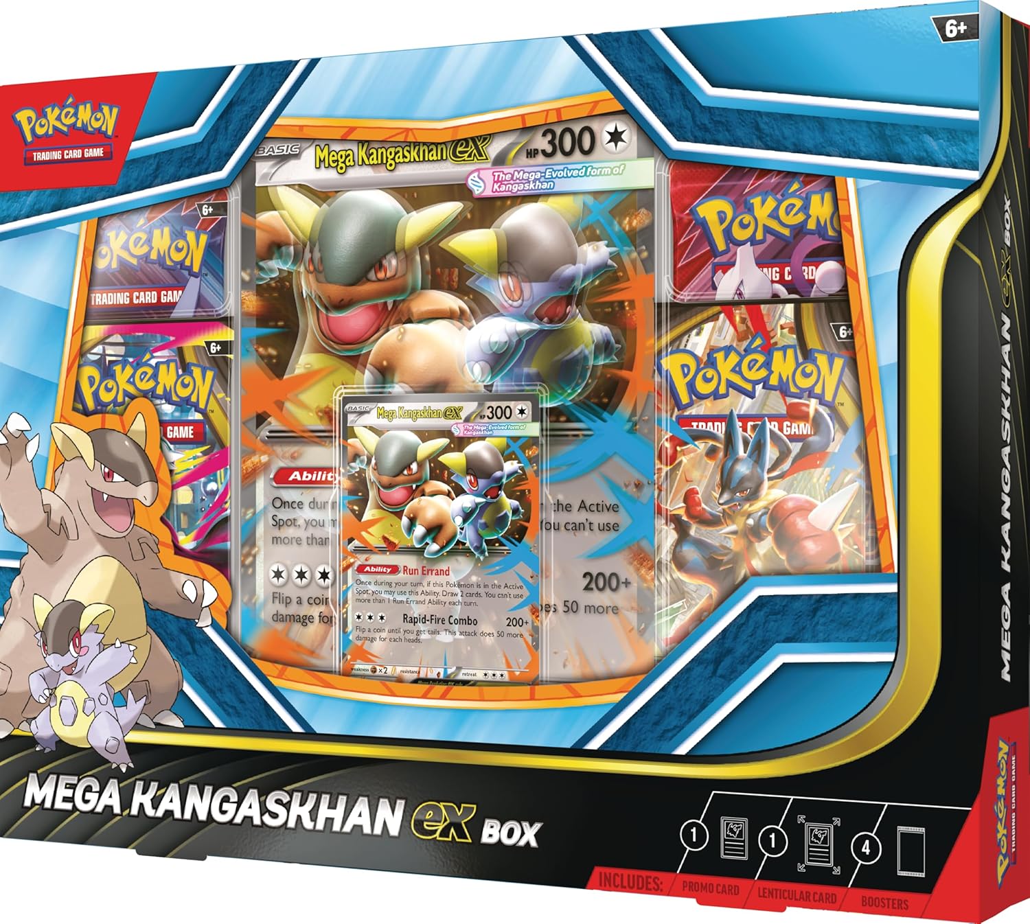Pokémon TCG Mega Kangaskhan ex Box with 4 Booster Packs trendygifthk