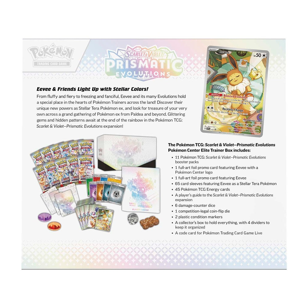 Pokémon Scarlet & Violet Prismatic Evolutions Pocket Center Elite Trainer Box trendygifthk