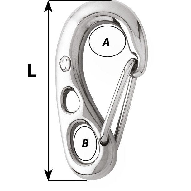 Wichard HR Safety Snap Hook - Length: 75 mm, Part #2381 Secondary image