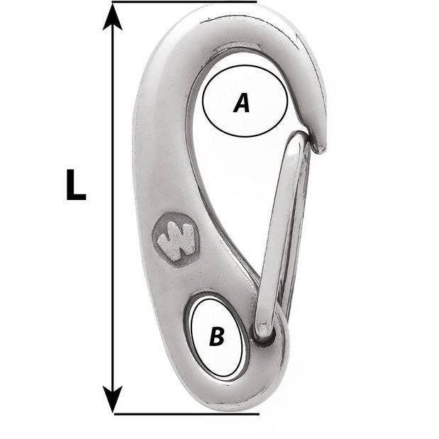 Wichard Safety Snap Hook - Length: 35 mm | Part #2479 trendygifthk