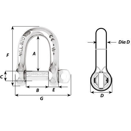 Wichard Self-Locking D Shackle - Dia 4 mm #1201 trendygifthk