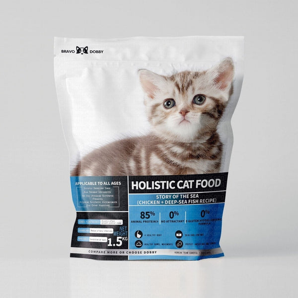 Bravo Dobby Chicken & Deep Sea Fish cat food, Lyophilized Cashmere Series