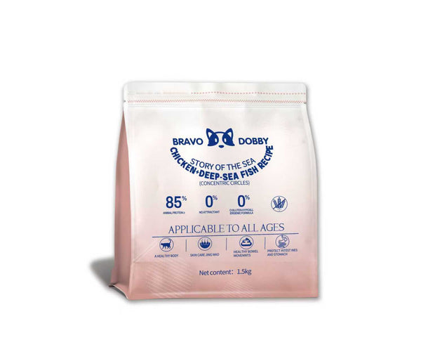 Bravo Dobby Chicken & Deep Sea Fish cat food, Lyophilized Cashmere Series