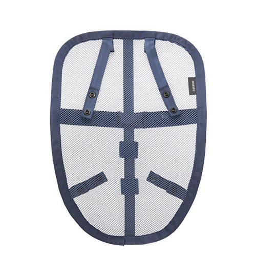 Bruno Milesto navy utility mesh fan panel, 28 × 40 cm