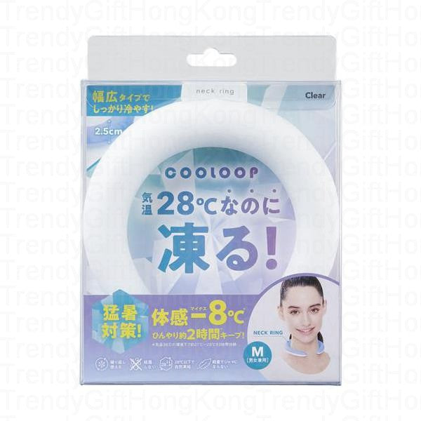Clear Cogit COOLOOP neck ring in its retail package, with Clear printed on the package.