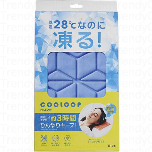 Front of the blue Cogit COOLOOP cooling pillow package