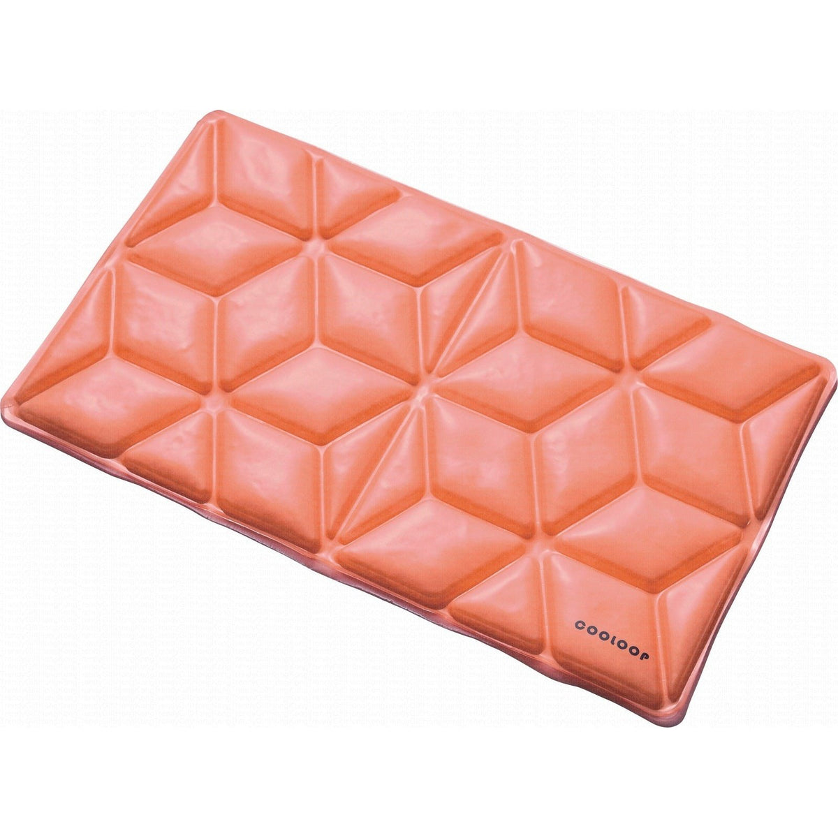 Coral pink Cogit COOLOOP cooling pillow pad with raised geometric cells