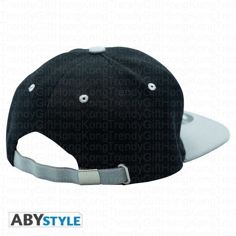 ABYstyle Death Note snapback cap with L logo, black and grey