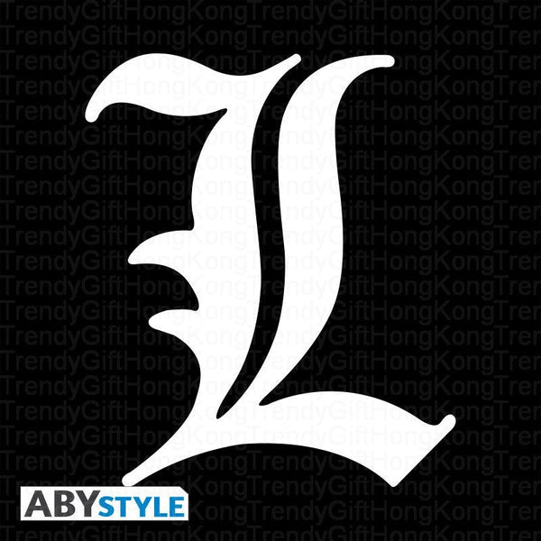 ABYstyle Death Note snapback cap with L logo, black and grey