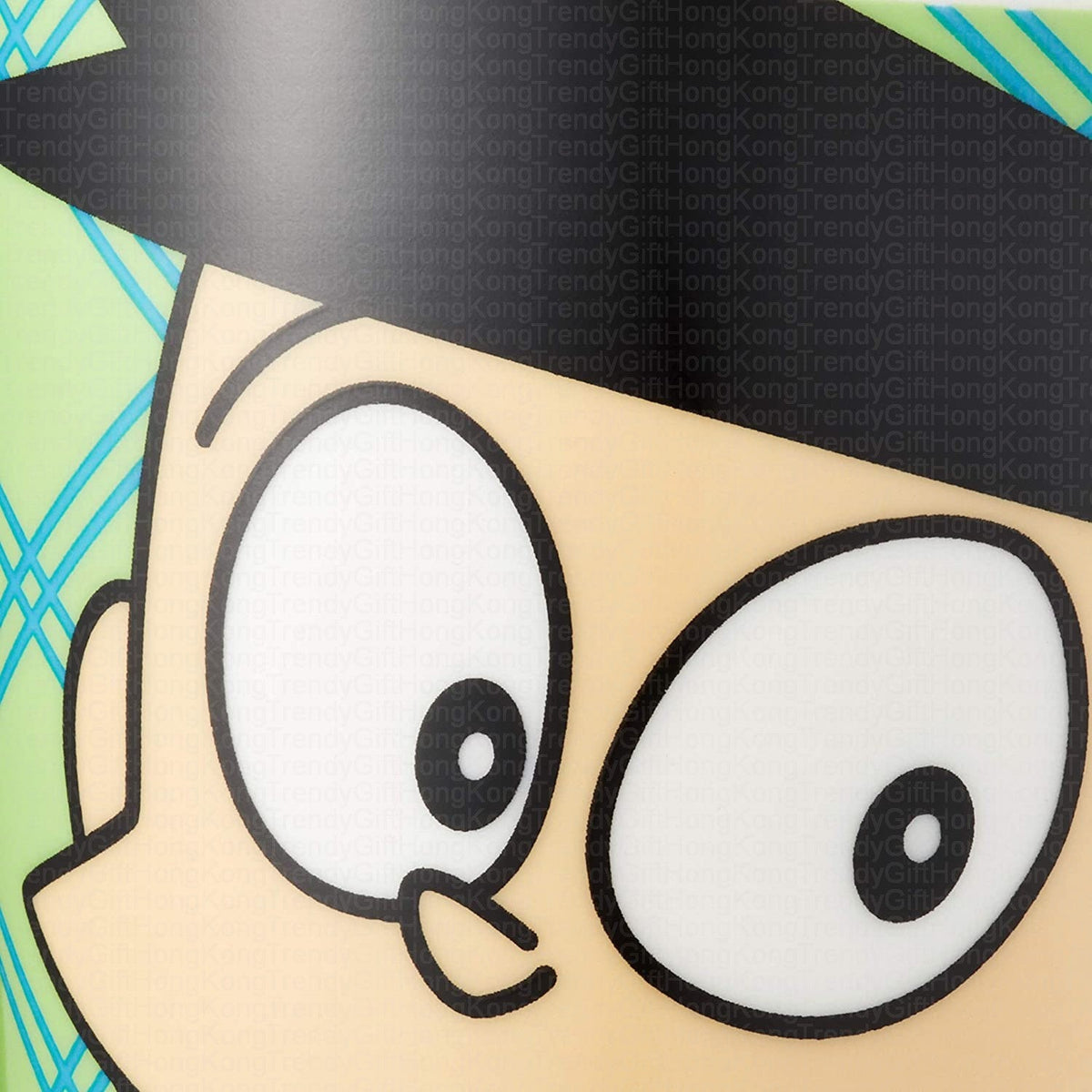 Close-up of Suneo character artwork on a Doraemon series mug