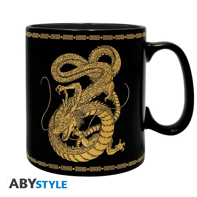ABYstyle Dragon Ball Z ceramic mug featuring Golden Shenron and seven Dragon Balls, 460 ml