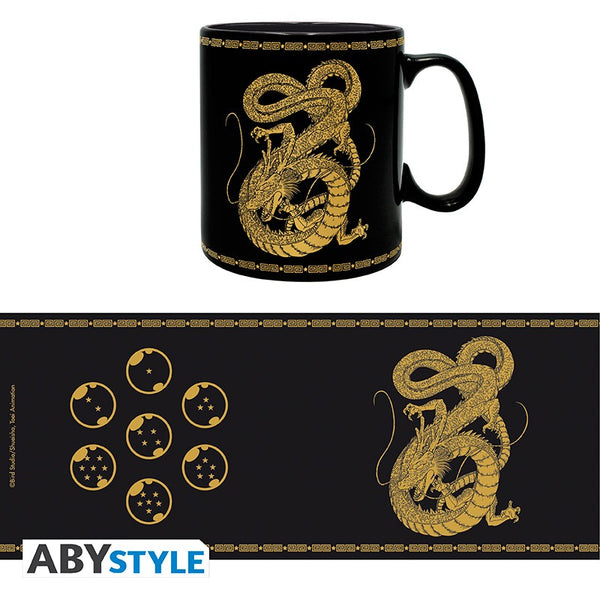 ABYstyle Dragon Ball Z ceramic mug featuring Golden Shenron and seven Dragon Balls, 460 ml