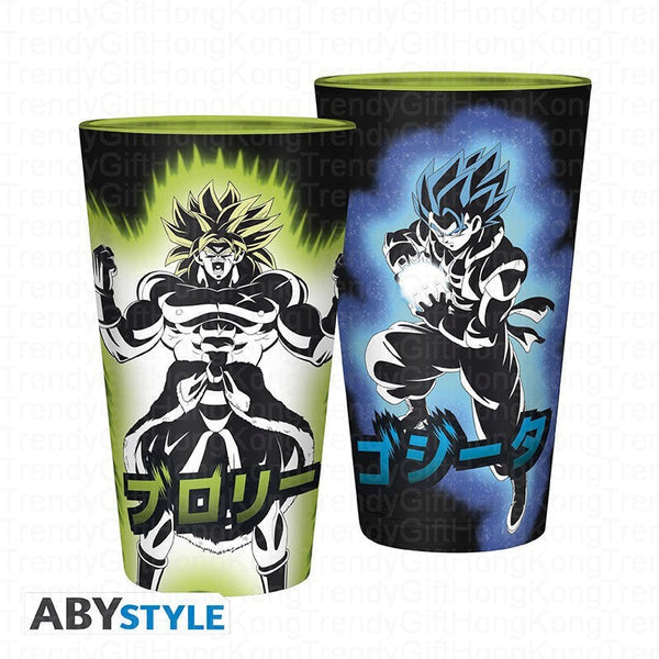 ABYstyle Dragon Ball Super Broly glass with Broly and Gogeta, 400 ml