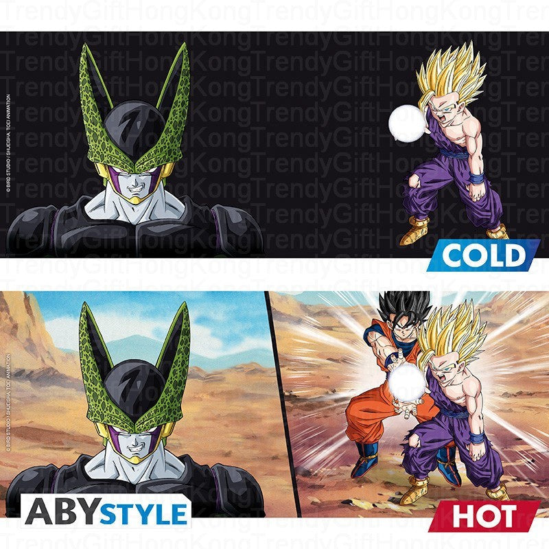ABYstyle Dragon Ball Z Gohan and Cell heat-change ceramic mug, 460 ml; not microwave or dishwasher safe