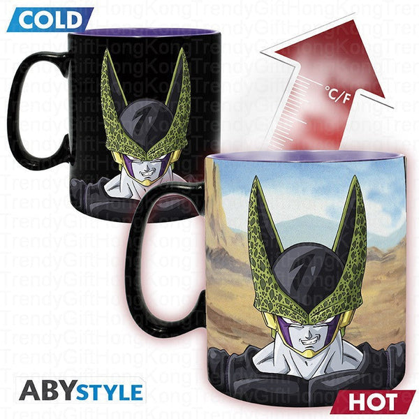 ABYstyle Dragon Ball Z Gohan and Cell heat-change ceramic mug, 460 ml; not microwave or dishwasher safe