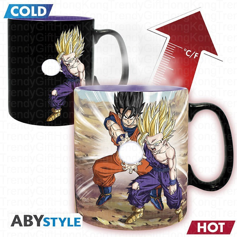 ABYstyle Dragon Ball Z Gohan and Cell heat-change ceramic mug, 460 ml; not microwave or dishwasher safe
