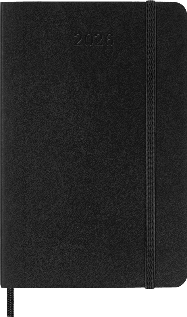 Moleskine 2026 12 Month Weekly Horizontal Planner Notebook - Black Color trendygifthk
