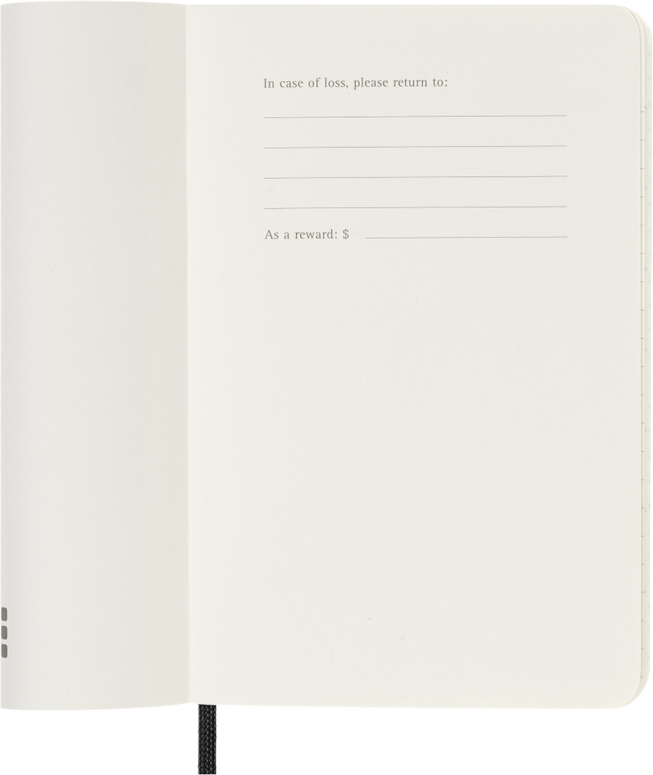 Moleskine 2026 12 Month Weekly Horizontal Planner Notebook - Black Color trendygifthk