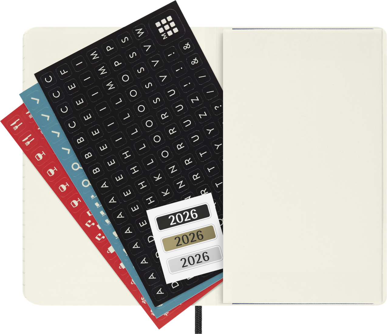 Moleskine 2026 12 Month Weekly Horizontal Planner Notebook - Black Color trendygifthk