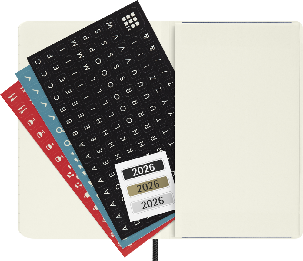 Moleskine 2026 12 Month Weekly Horizontal Planner Notebook - Black Color trendygifthk