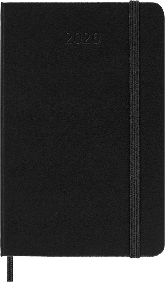 Moleskine 2026 12 Month Weekly Horizontal Planner Notebook - Black Color trendygifthk