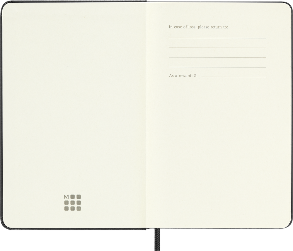 Moleskine 2026 12 Month Weekly Horizontal Planner Notebook - Black Color trendygifthk