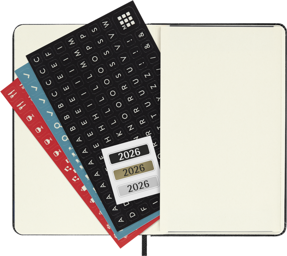 Moleskine 2026 12 Month Weekly Horizontal Planner Notebook - Black Color trendygifthk