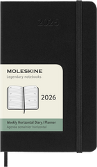 Moleskine 2026 12 Month Weekly Horizontal Planner Notebook - Black Color trendygifthk