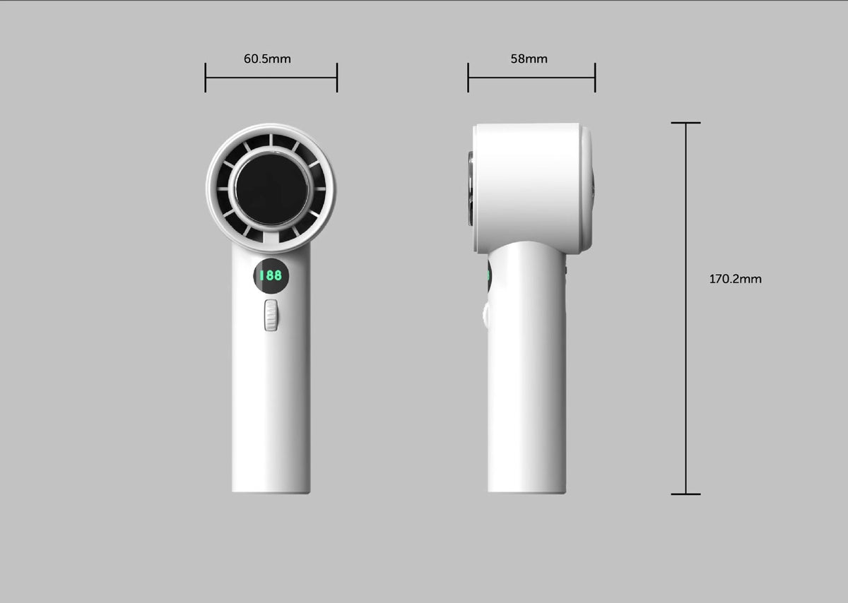 WX-639 Ice Compress handheld fan with 3000 mAh battery and ice function