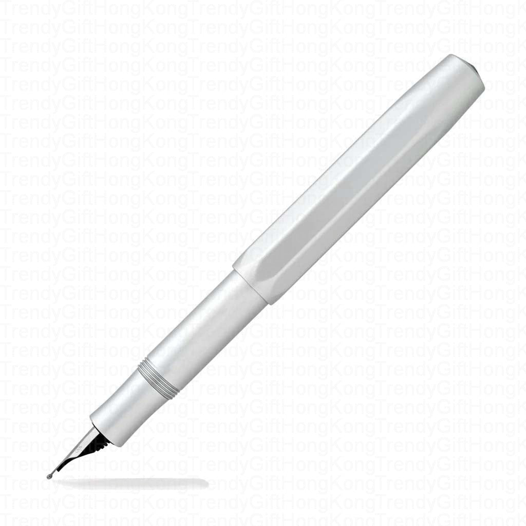 Silver-tone Kaweco AL Sport fountain pen shown uncapped with the nib visible.