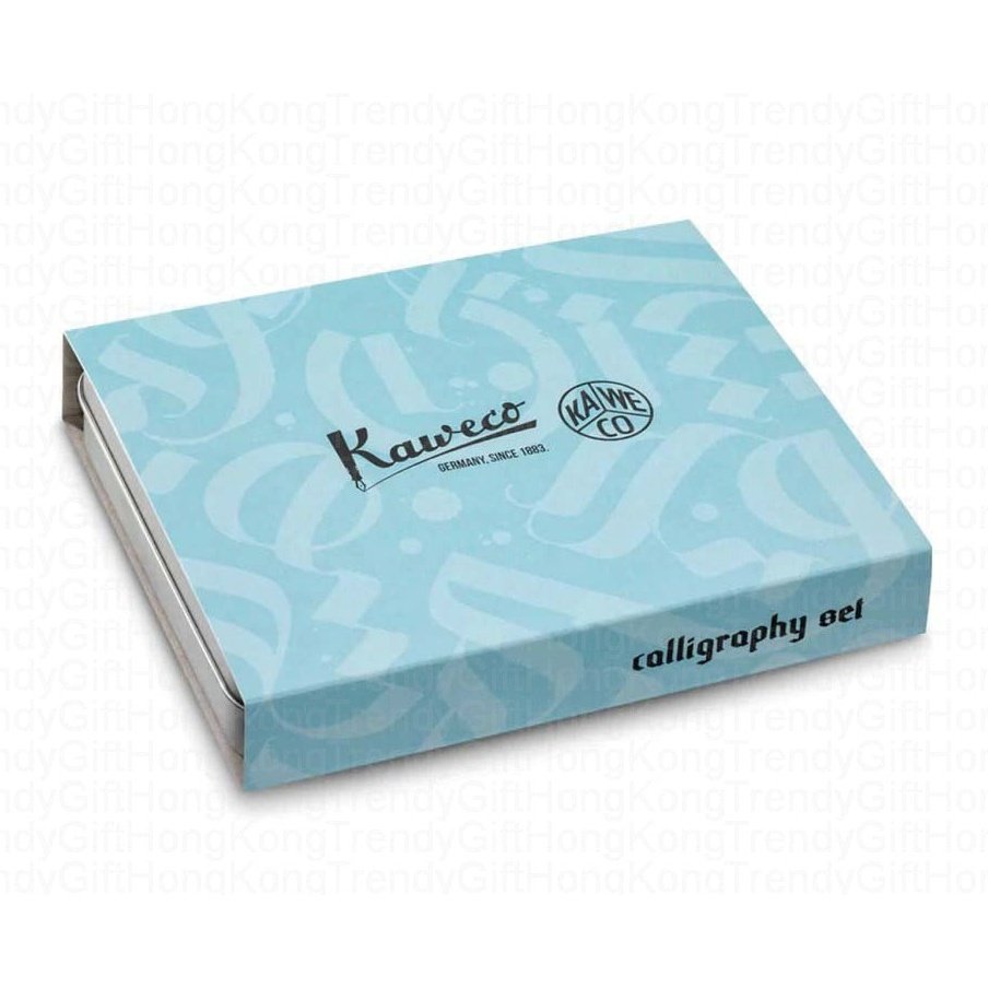 Mint Kaweco calligraphy set box with pale blue pattern