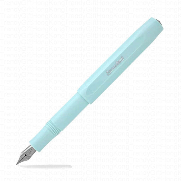 Close view of the metal nib on a mint Kaweco fountain pen