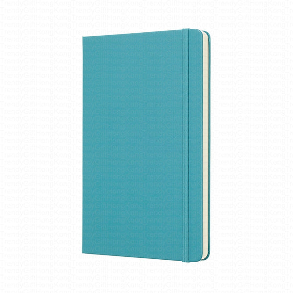 Turquoise Moleskine Classic notebook shown from the front