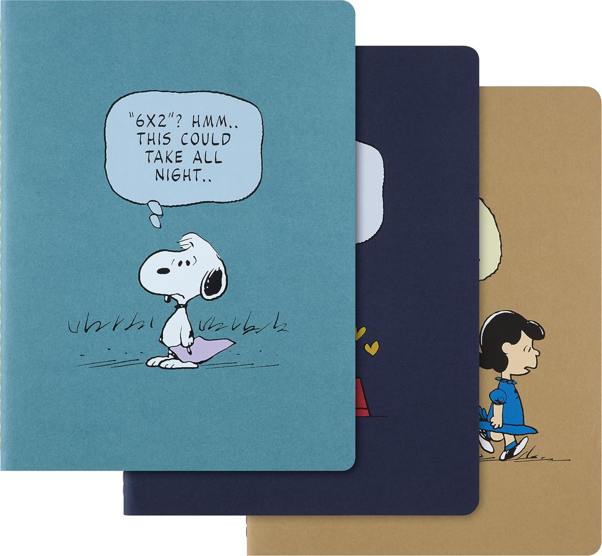Moleskine Peanuts XL Cahier 橫線筆記本三本套裝，19 × 25 厘米