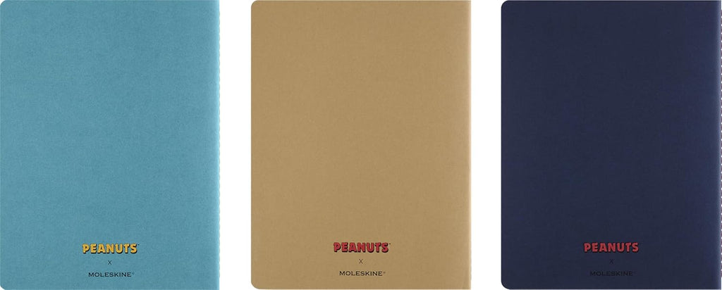 Moleskine Peanuts XL Cahier 橫線筆記本三本套裝，19 × 25 厘米