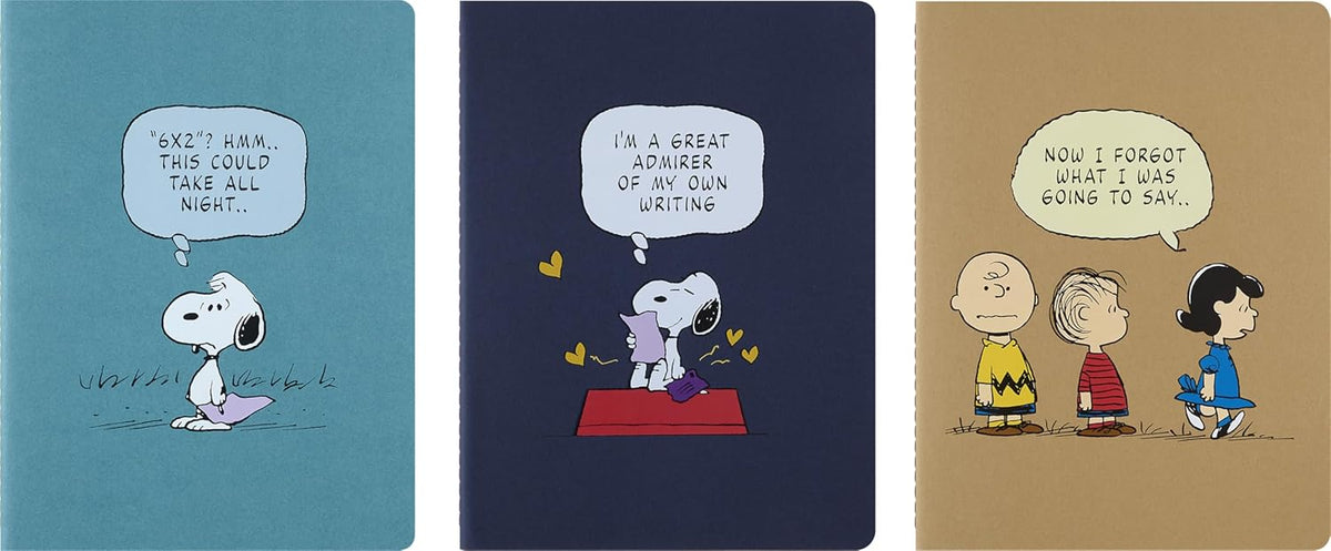 Moleskine Peanuts XL Cahier 橫線筆記本三本套裝，19 × 25 厘米