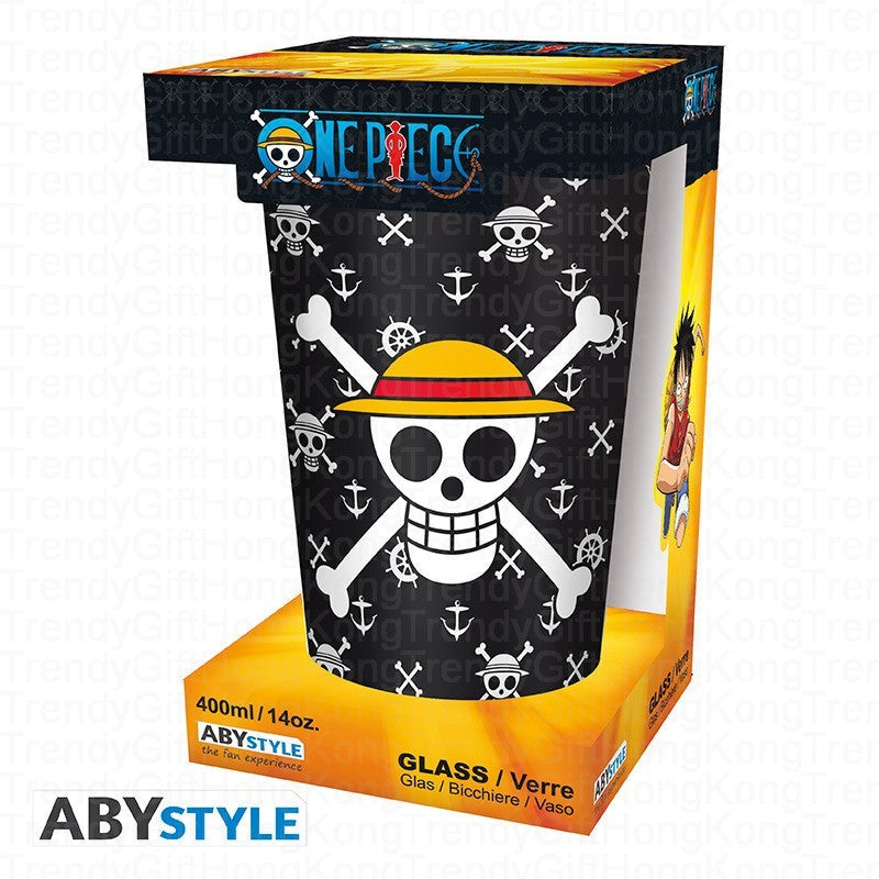 ABYstyle One Piece Luffy design 400 ml drinking glass.