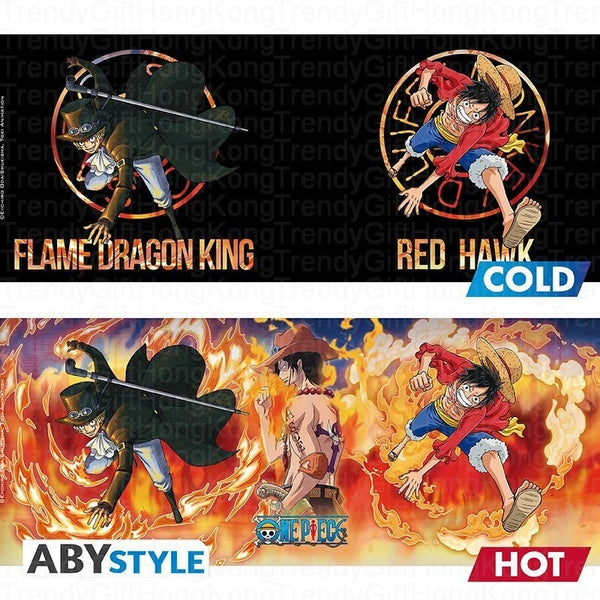 One Piece Luffy and Sabo heat-changing mug by ABYstyle, 460ml