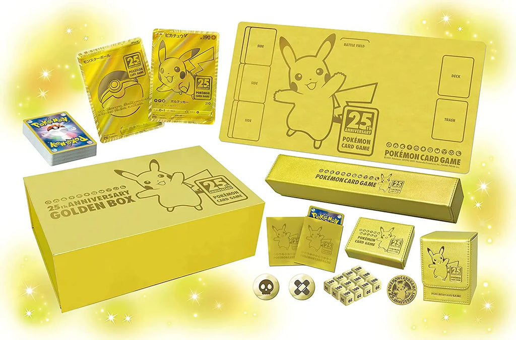 Pokémon 25th Anniversary Japan limited Golden Box, sealed set.