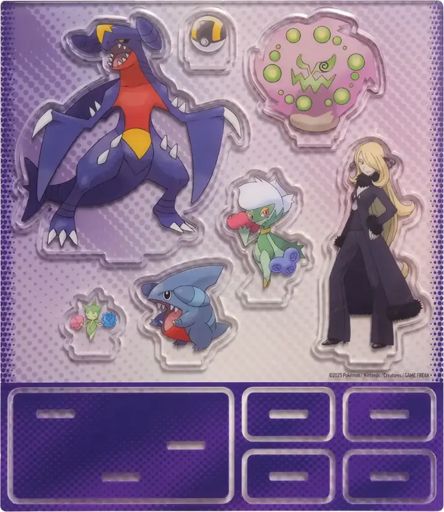 Pokémon TCG Cynthia’s Garchomp ex Premium Collection with promo cards, acrylic standees and booster packs