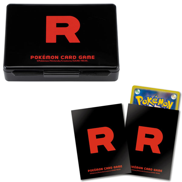 Pokémon TCG Team Rocket damage counter case and Deck Shield Pro card sleeves set